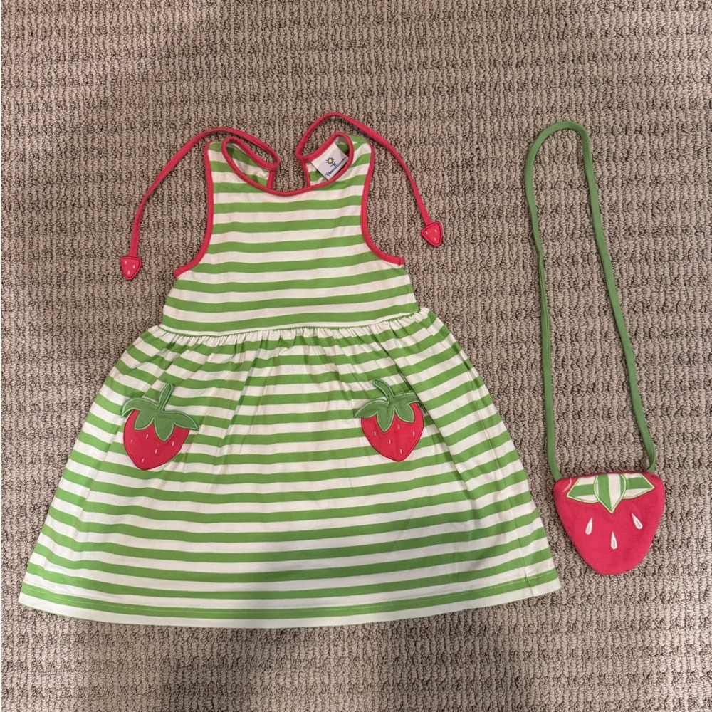 Florence Eiseman Strawberry Sundress with Purse 3T